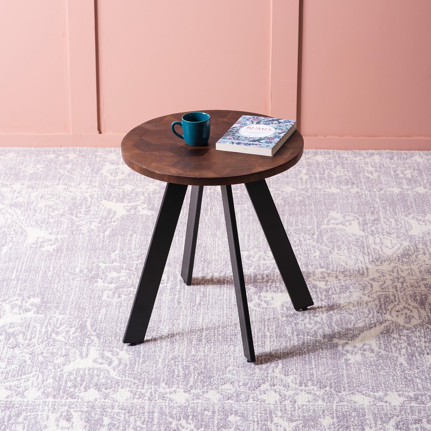 Fusion Forte: Contemporary Wood and Metal Side table