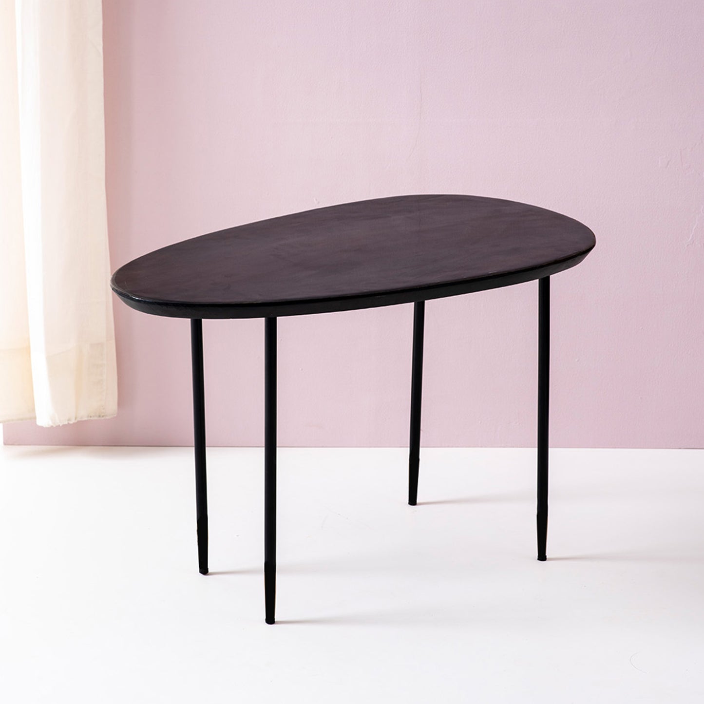 Elemental Elegance: Wood & Metal Side Table