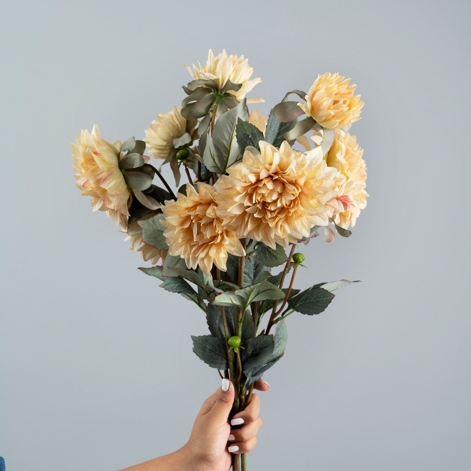 Artificial Flower Dahlia - Cream Bunch