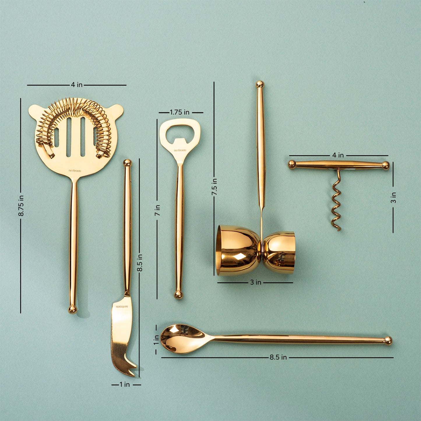 MixMaster Essentials: The Ultimate 6-Piece Bartool Set