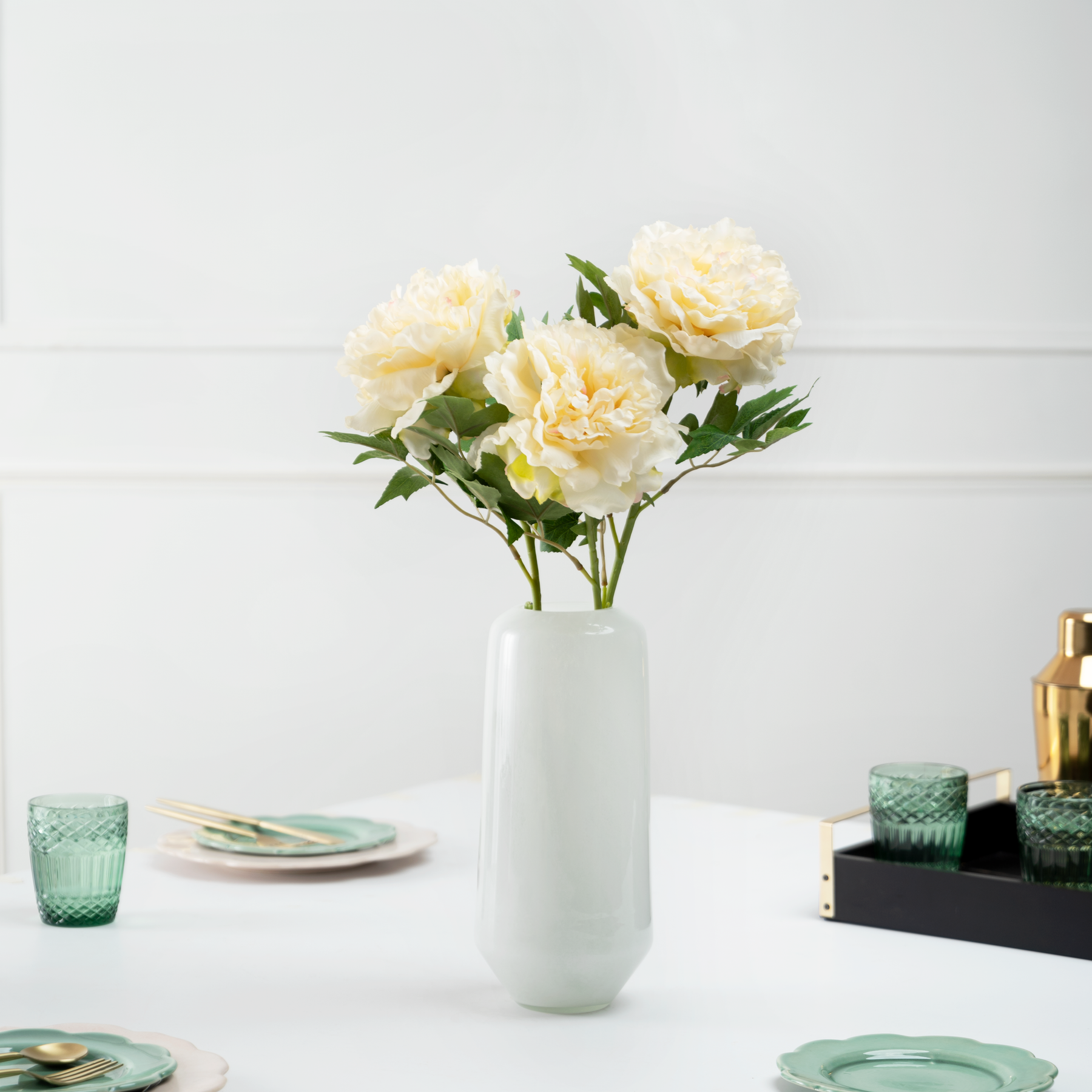 Artificial Flower Peony - Cream Bunch