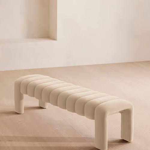 Willis Bench Velvet Velvet Porcelain