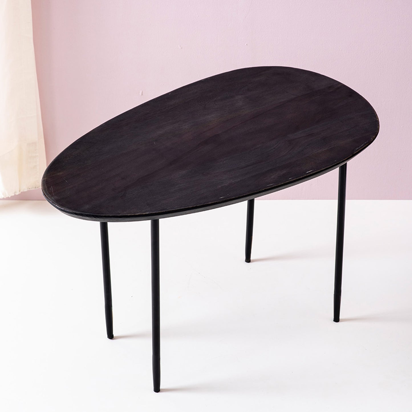 Elemental Elegance: Wood & Metal Side Table