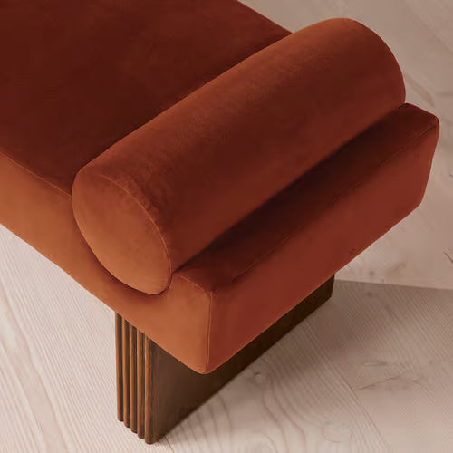 Esther Bench Velvet Velvet Rust