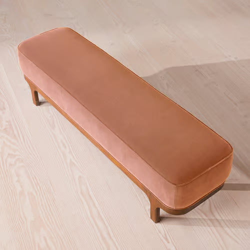 Belsa Bench Velvet Antique Rose