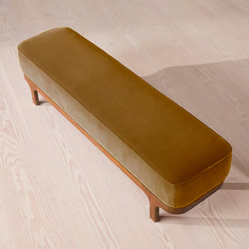 Belsa Bench Velvet Mustard