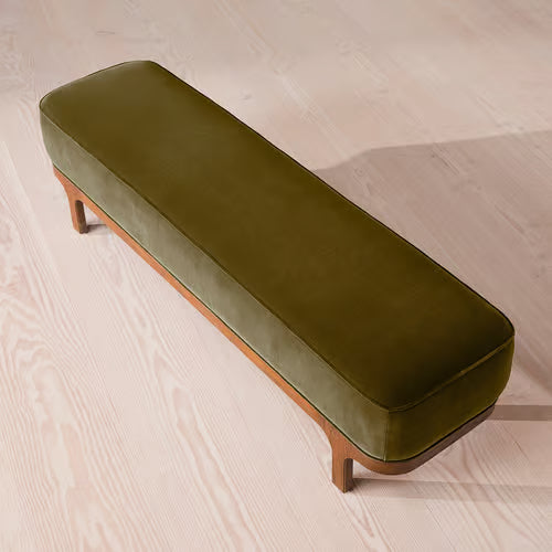 Belsa Bench Velvet Olive