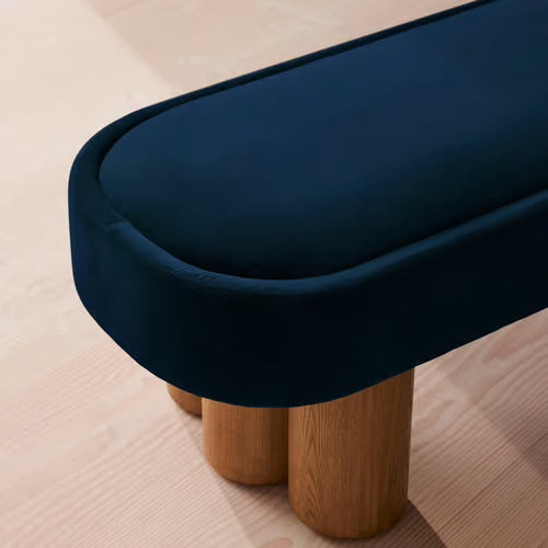 Nieve Bench Velvet Royal Blue