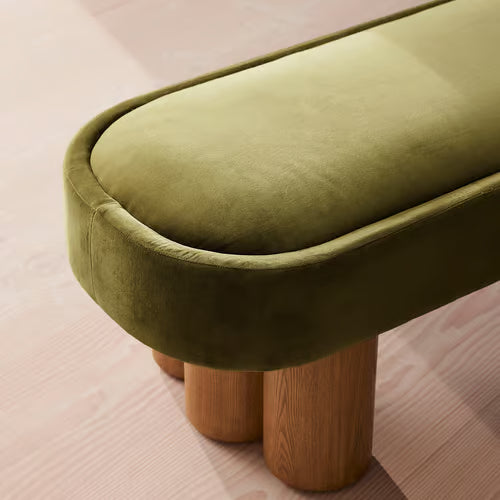 Nieve Bench Velvet Olive