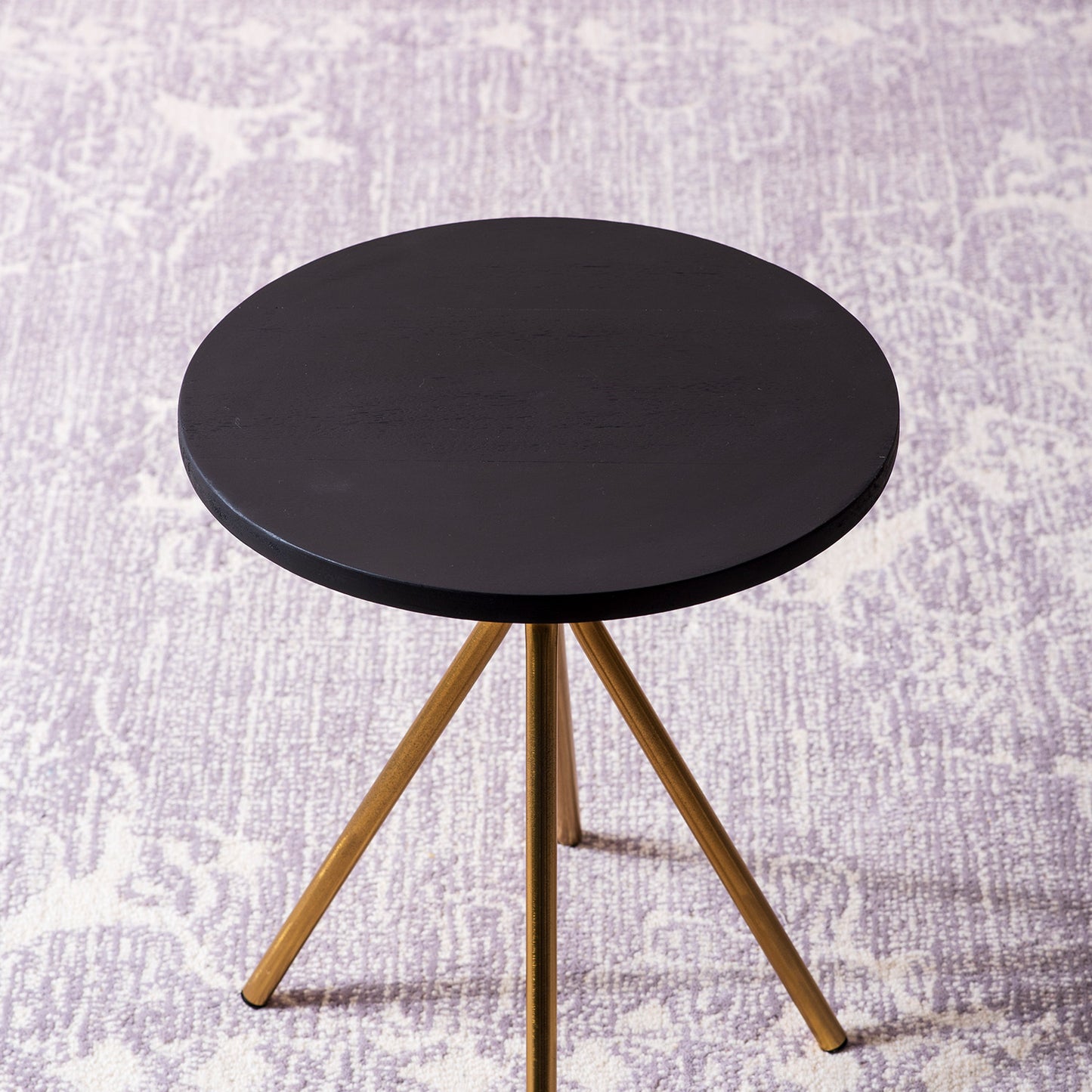 Harmony Haven: Wood and Metal Side Table