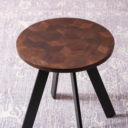 Fusion Forte: Contemporary Wood and Metal Side table