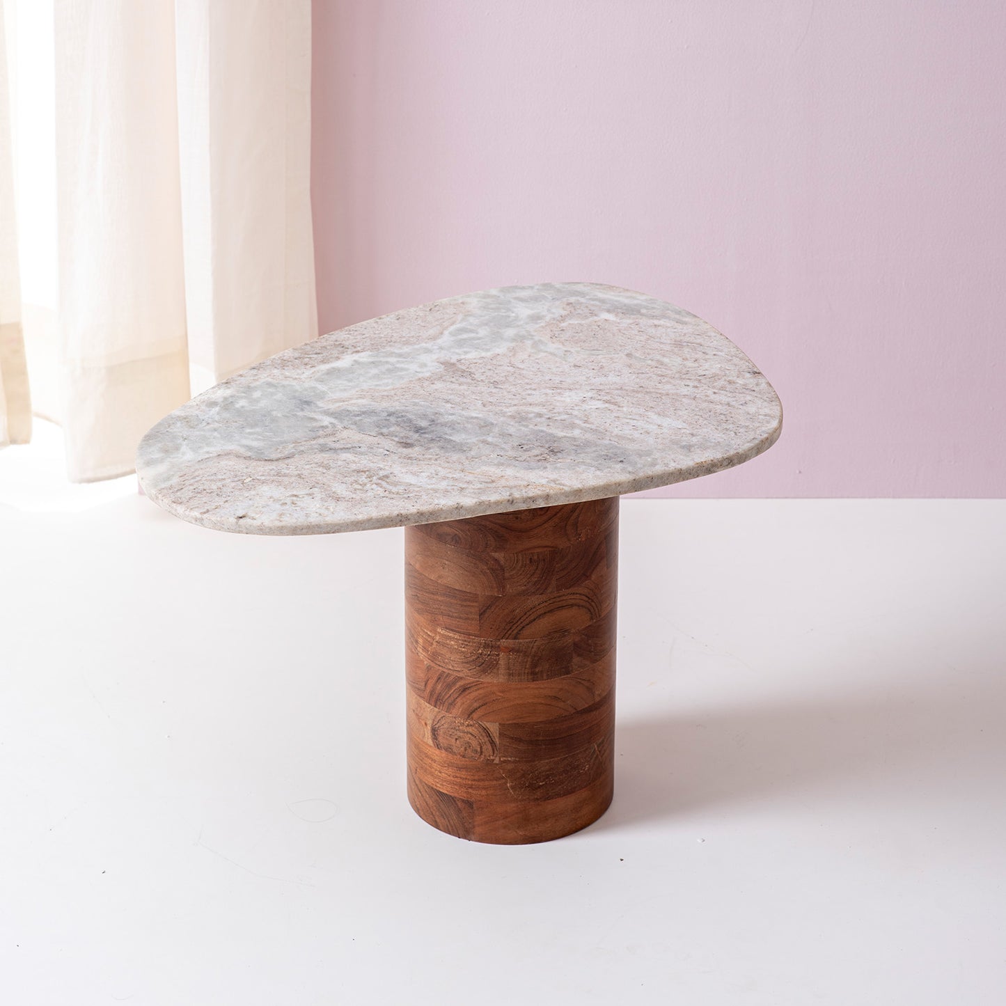 Natural Marble Side Table Set of 2