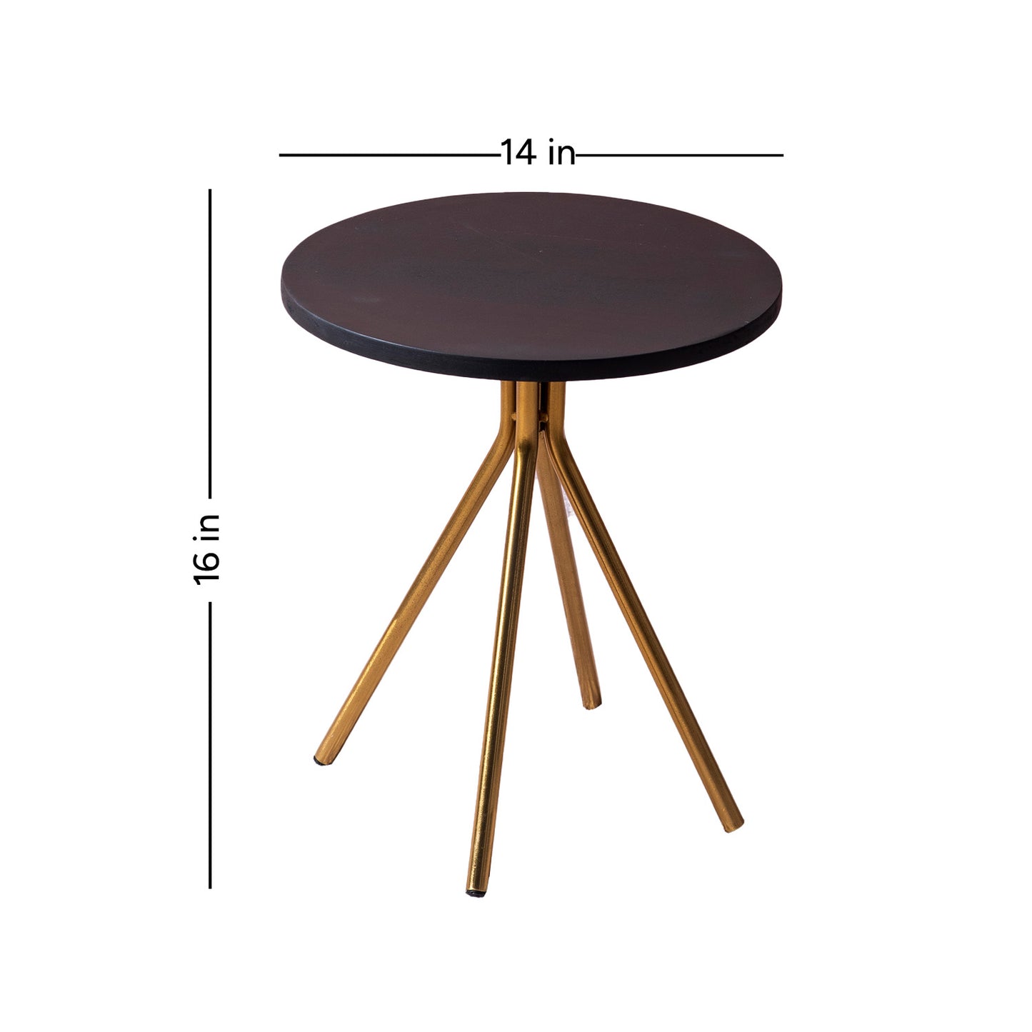 Harmony Haven: Wood and Metal Side Table