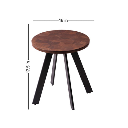 Fusion Forte: Contemporary Wood and Metal Side table