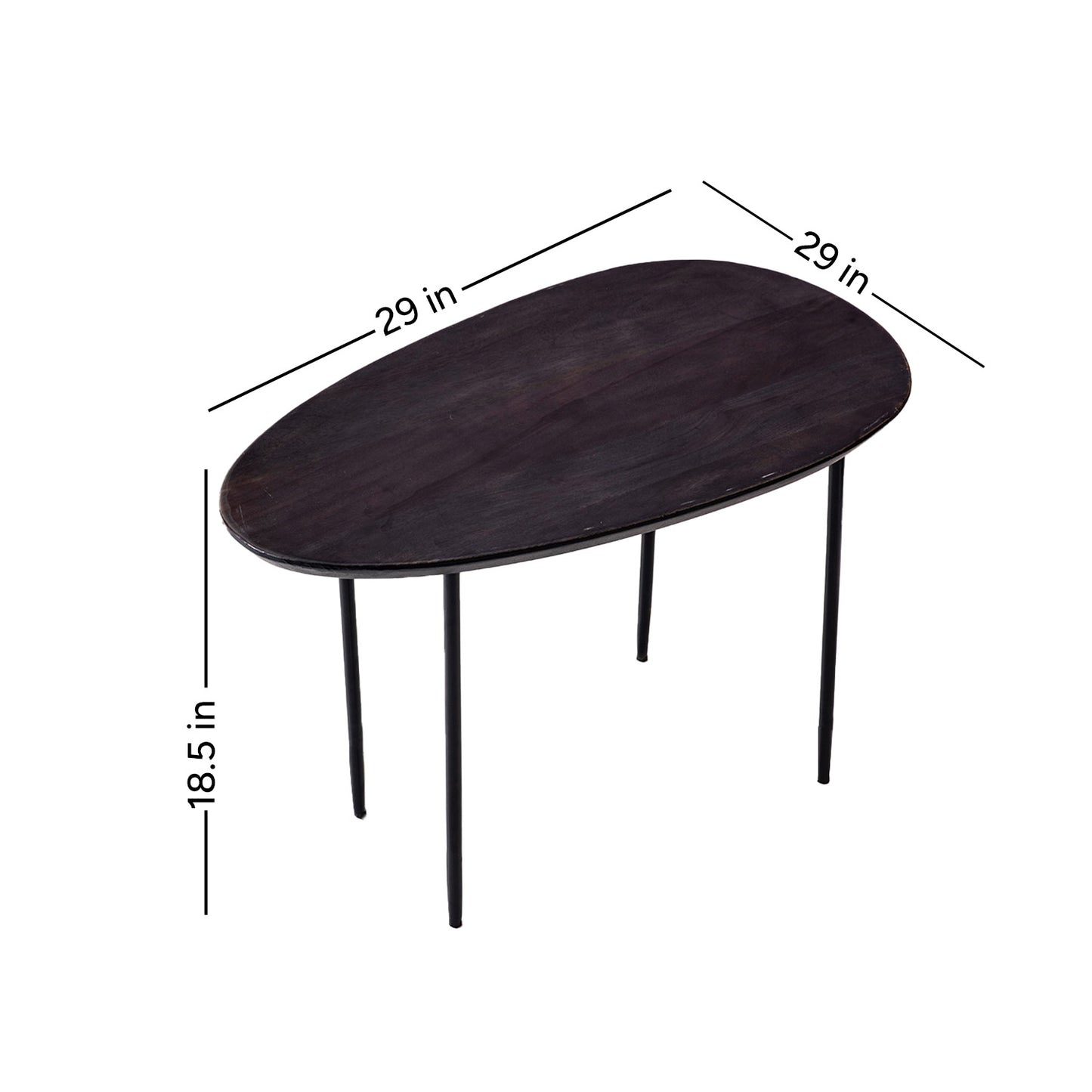 Elemental Elegance: Wood & Metal Side Table