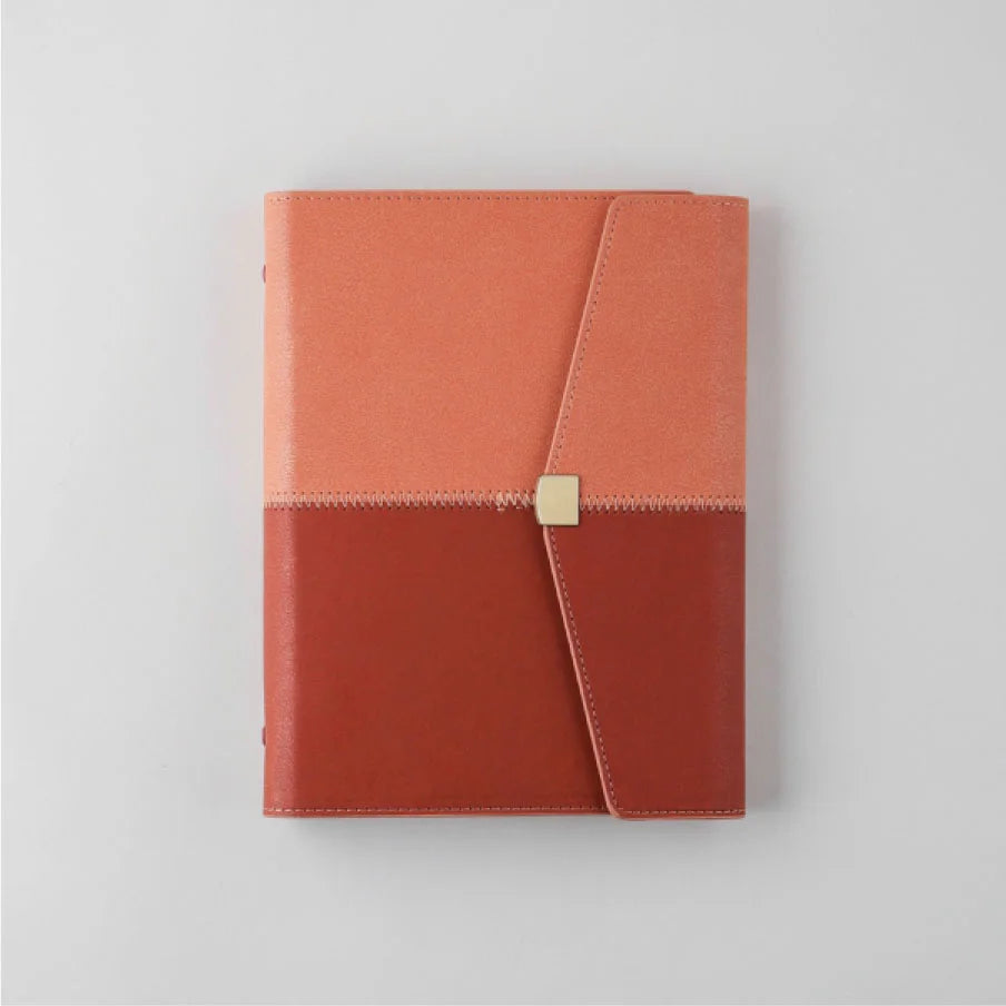 Leatherite Organizer Notebook with Wrap-Around Flap Closure