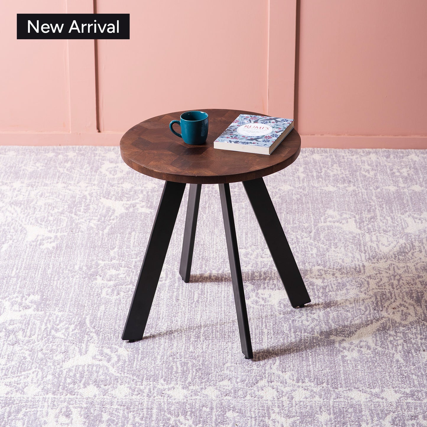 Fusion Forte: Contemporary Wood and Metal Side table