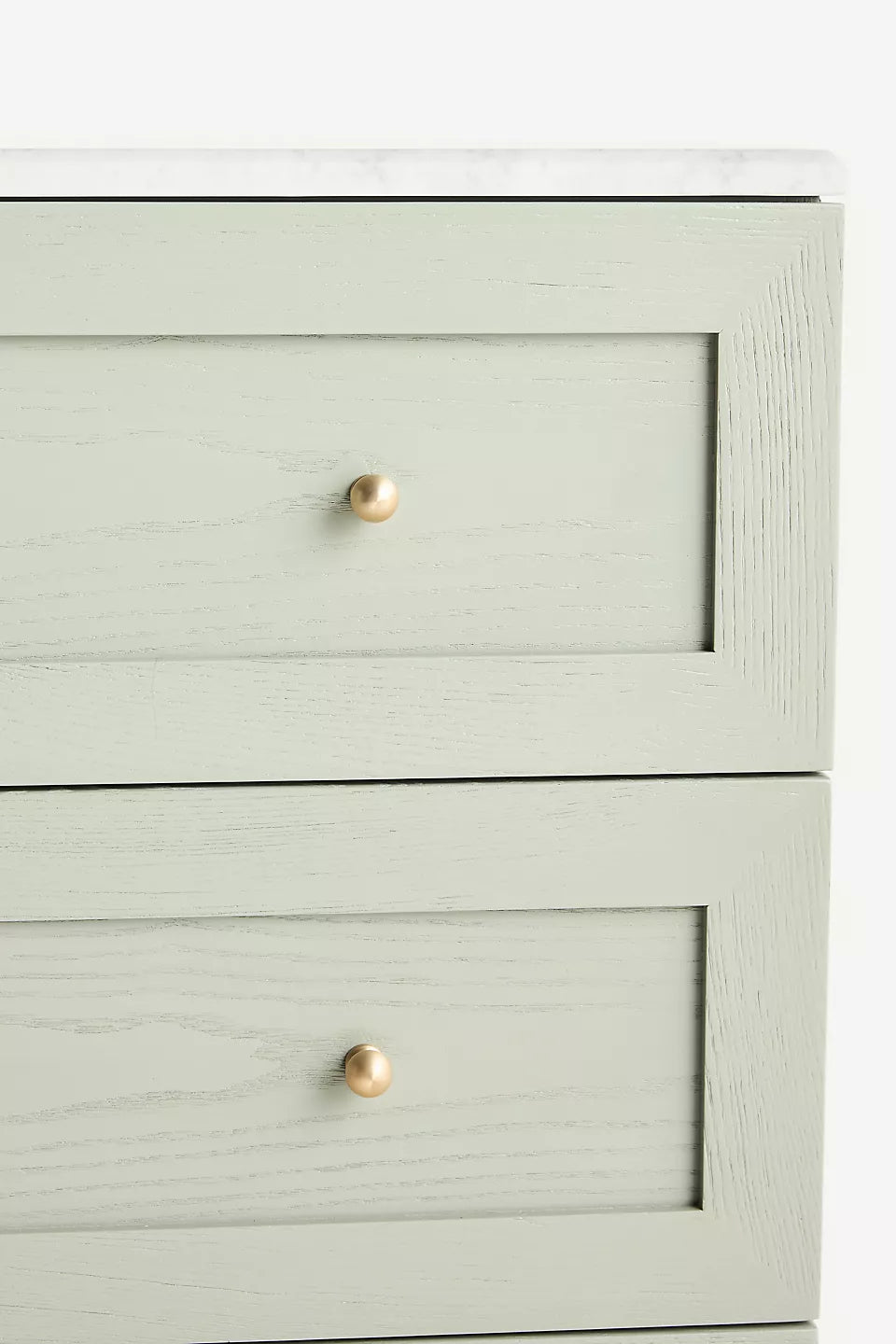 Fern Marble-Top Three-Drawer Dresser Sage