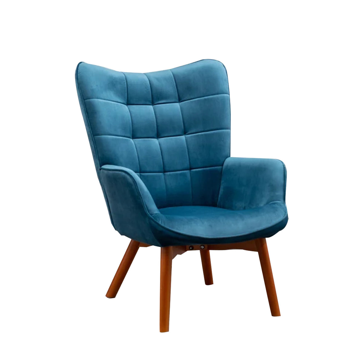 Buy Accent Chairs With Ottoman Footrest Blue Best Price