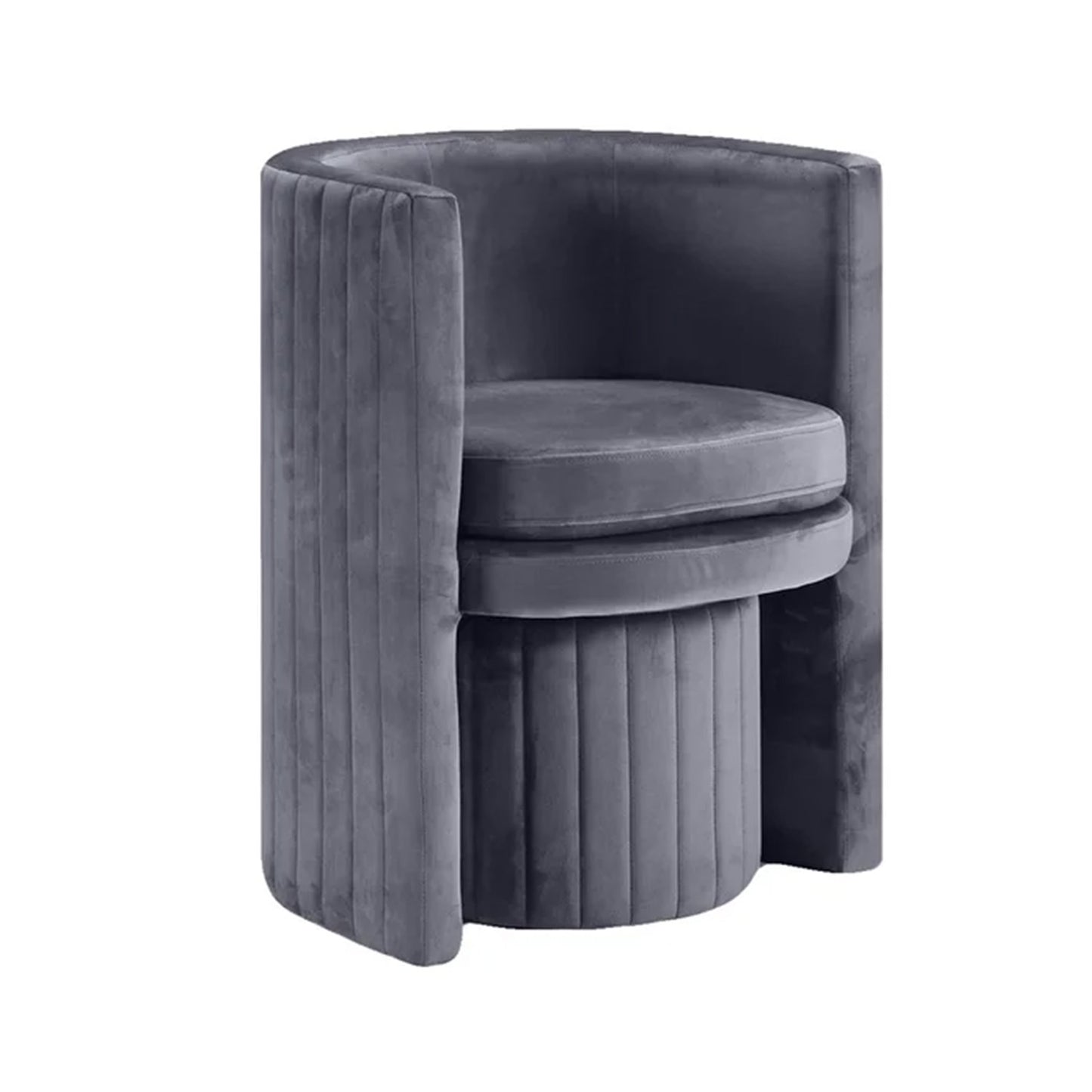 Best Price Lounge Chair With Ottoman Footrest Grey India Store