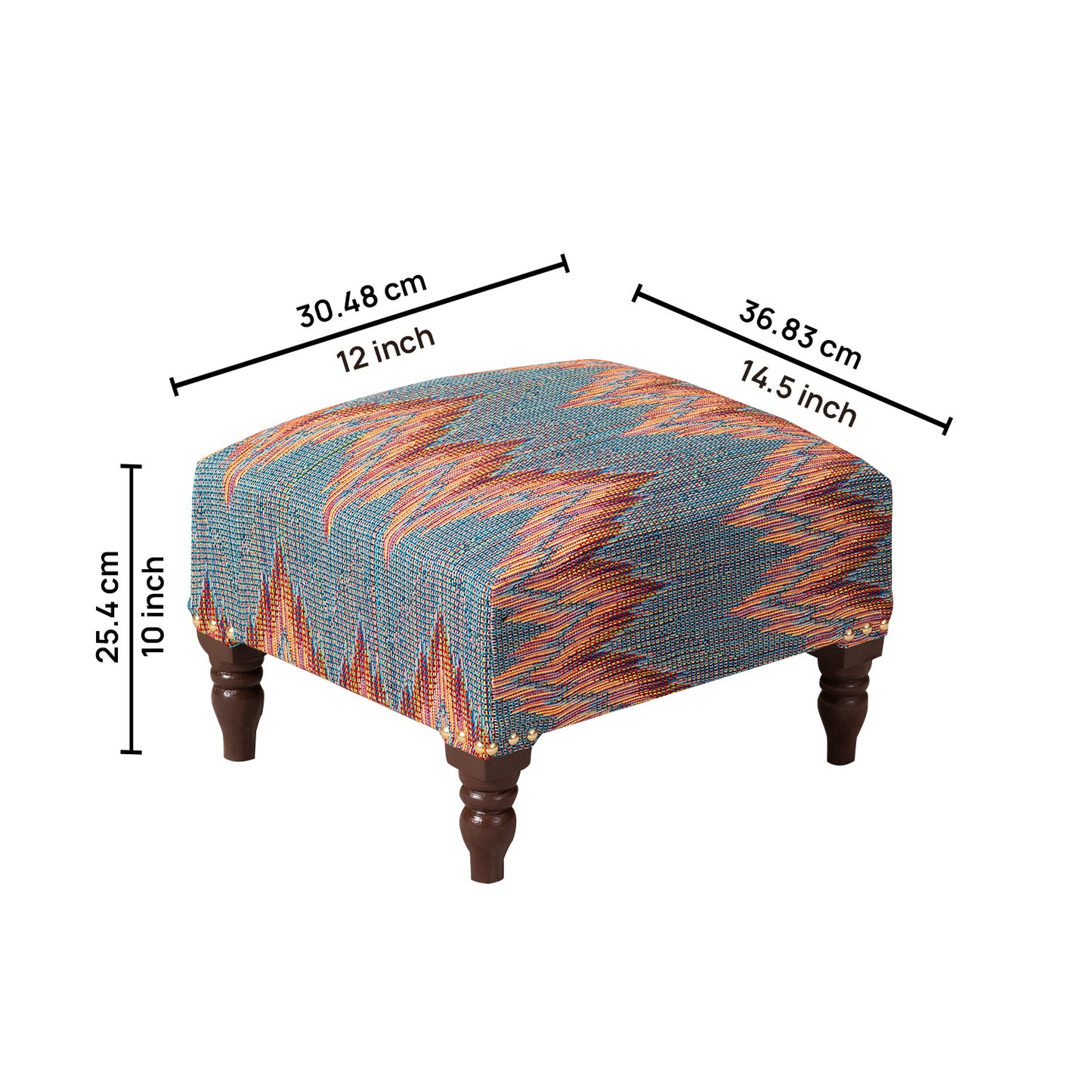 Buy Best Wooden Chowki in Blue Color Set of 2 Shop Now