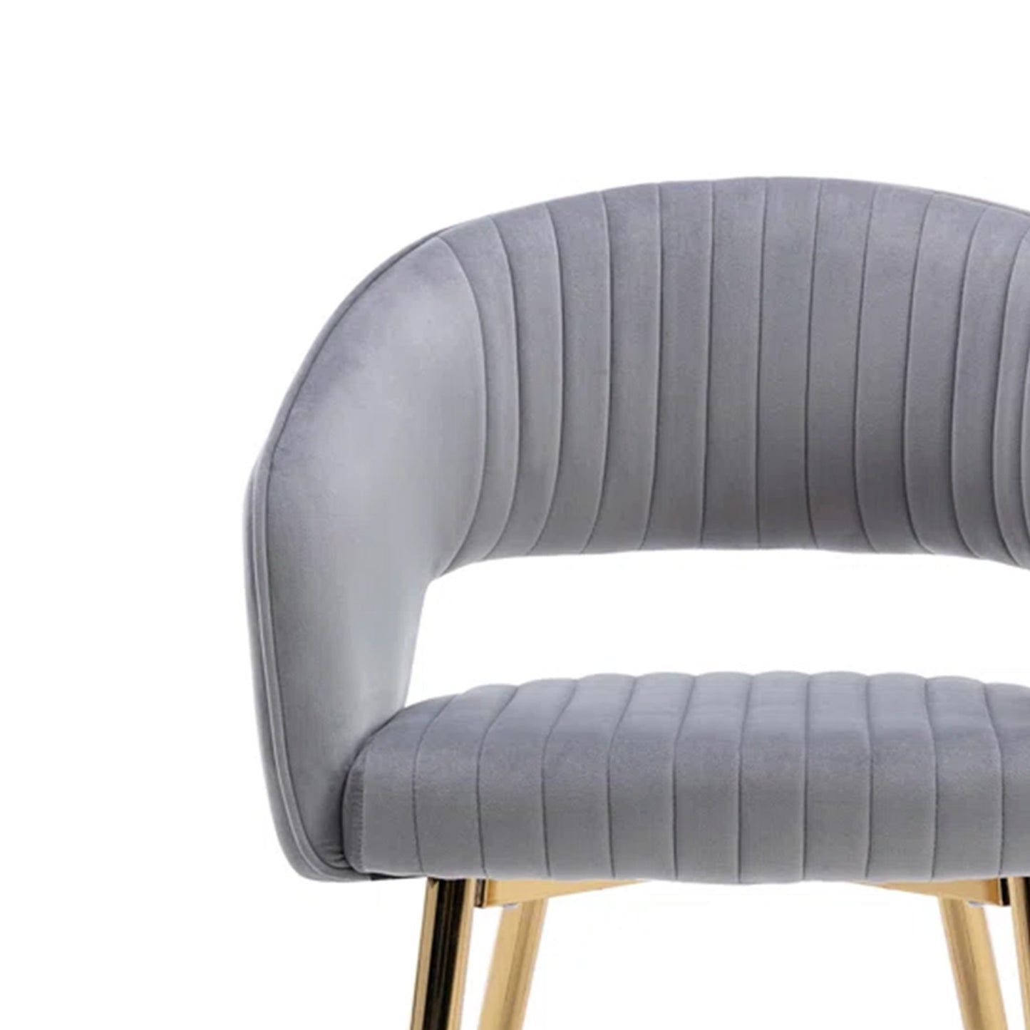 Buy Online Chic Velvet Lounge Chair Grey Best price