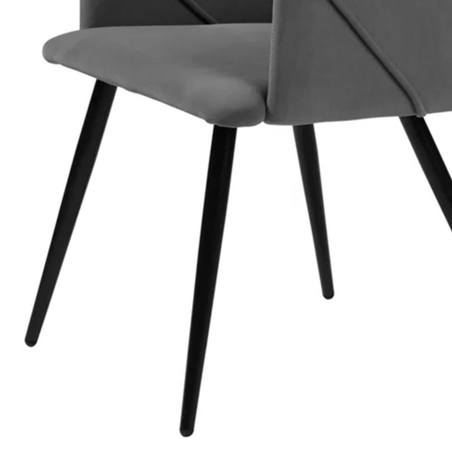 Buy Online Sophisticated Velvet Dining Designer Chair Grey Best Price