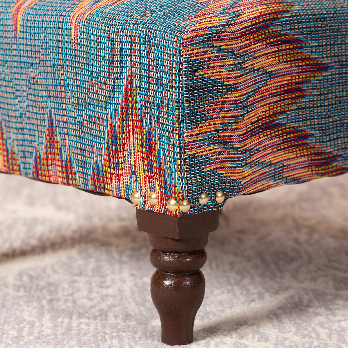 Buy Online Wooden Footrests in Blue Color Set of 2 Shop Now