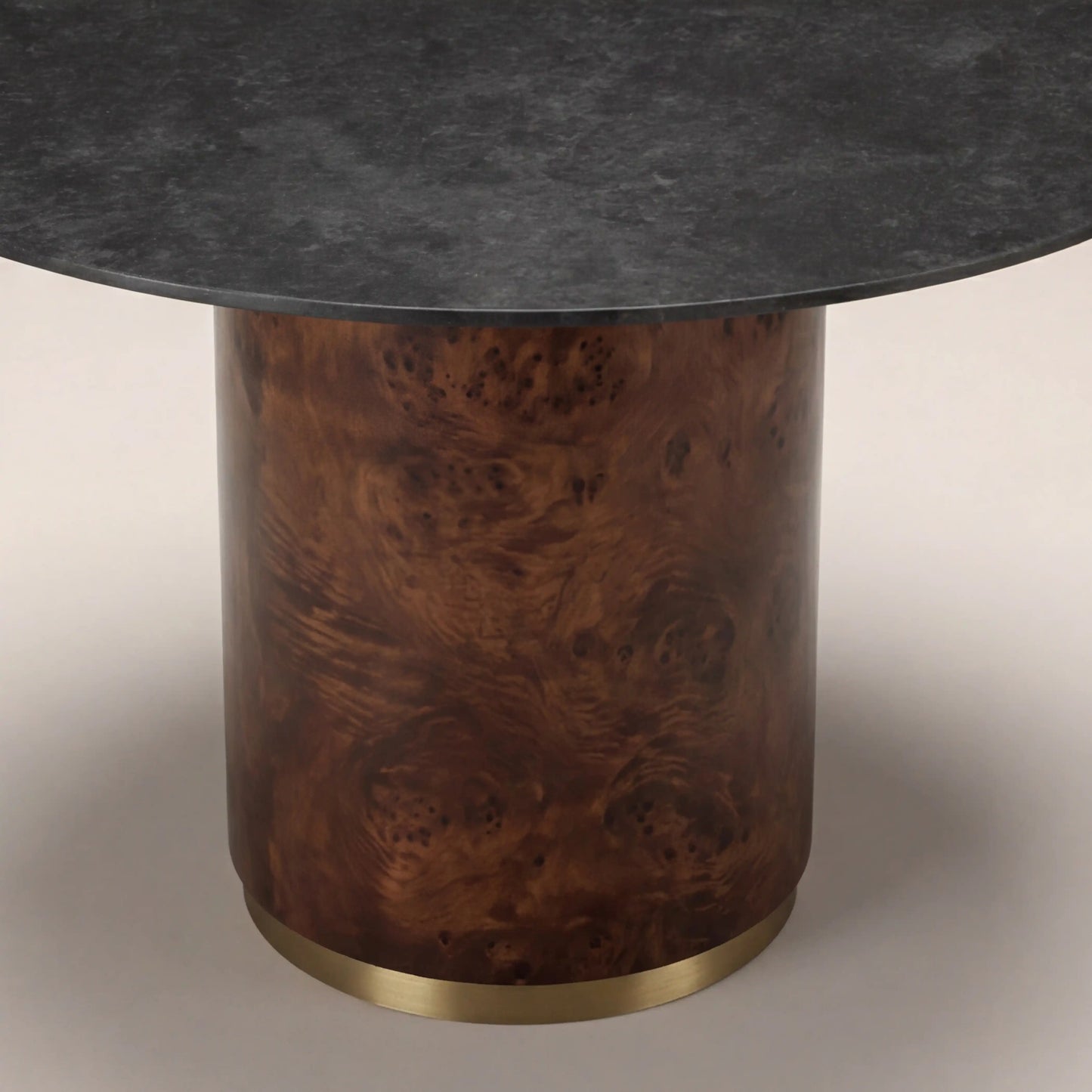 Perry 4 Seat Round Dining Table
Black & Walnut