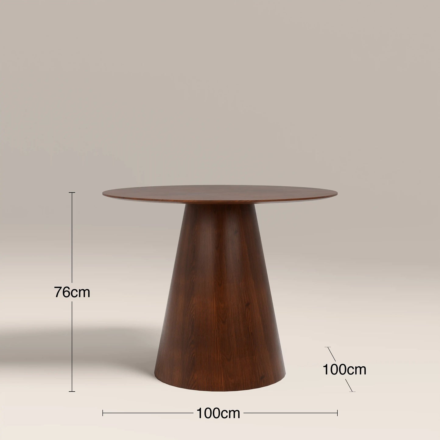 Finnley 4 Seat Round Wooden Dining Table
Walnut