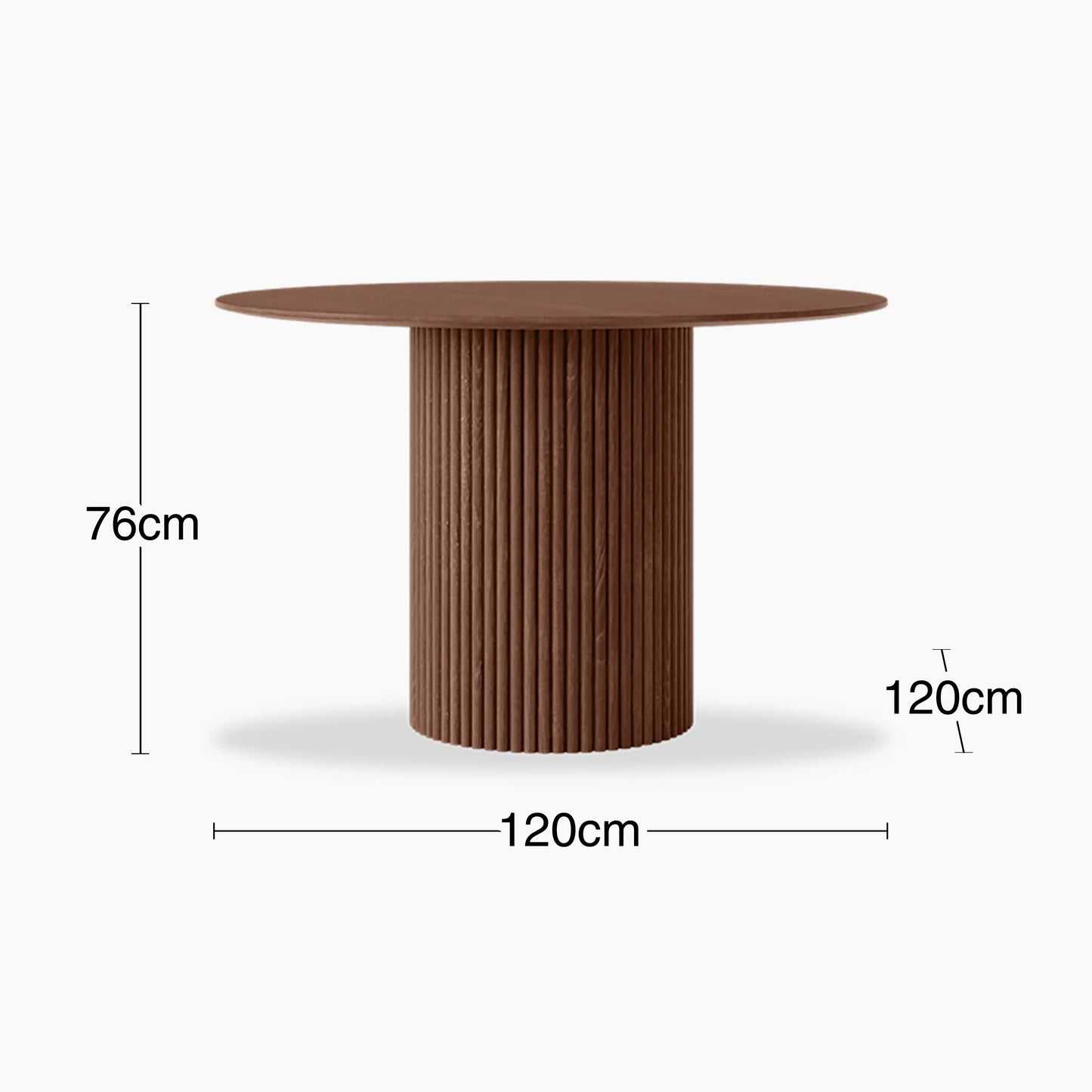 Marcel 4 Seat Round Wooden Dining Table
Walnut
