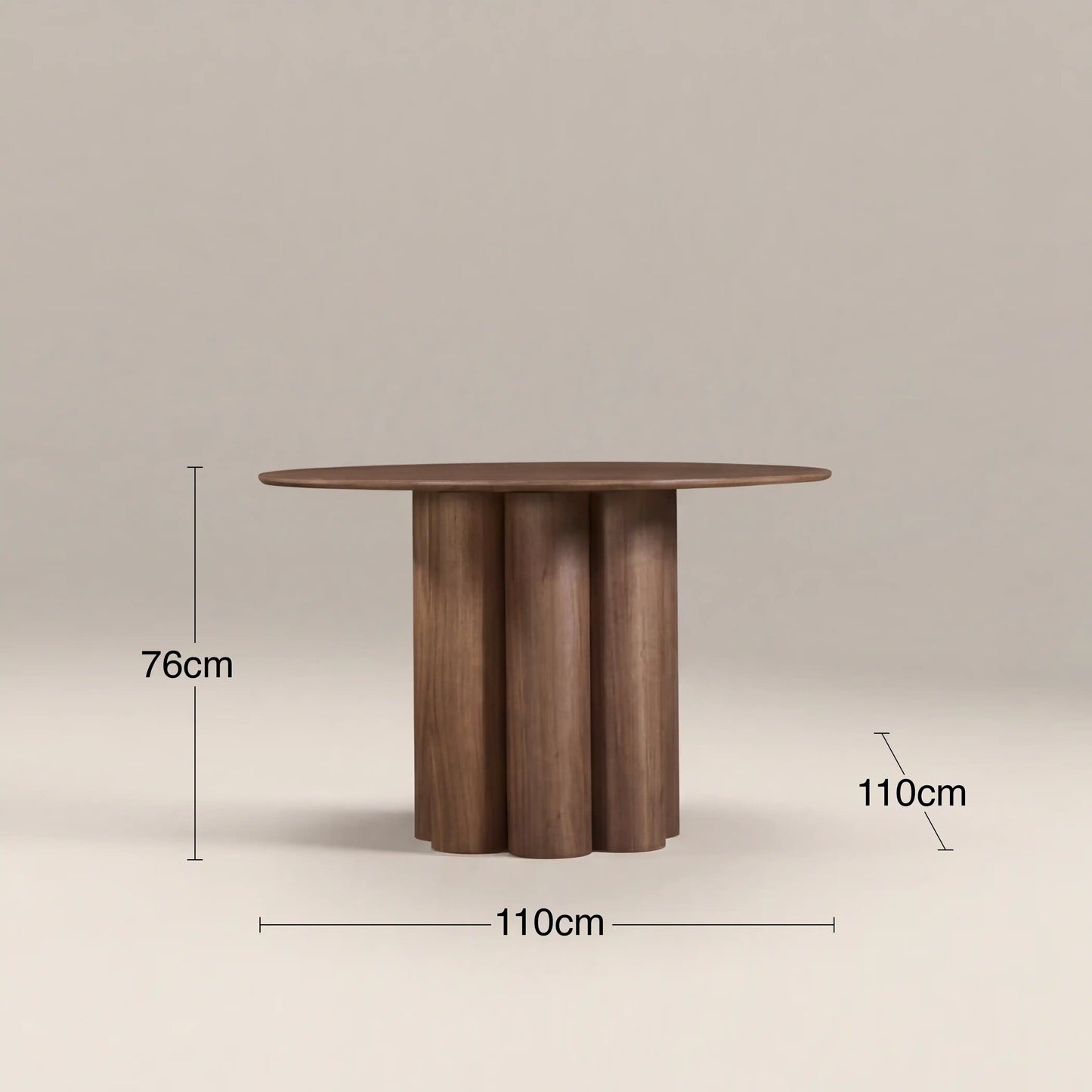Noelle 4 Seat Round Wooden Dining Table
Walnut