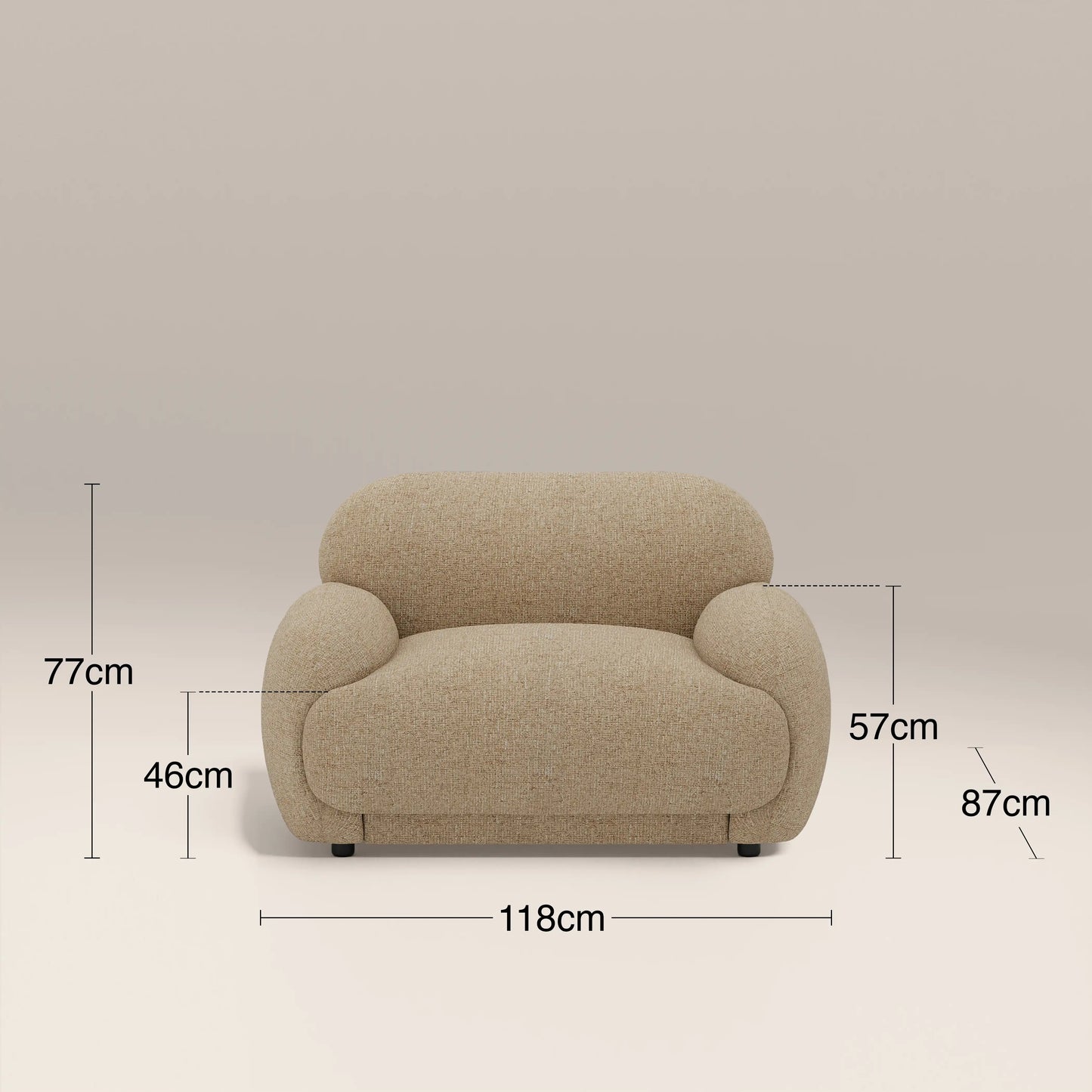 Cloud Armchair Speckled Latte