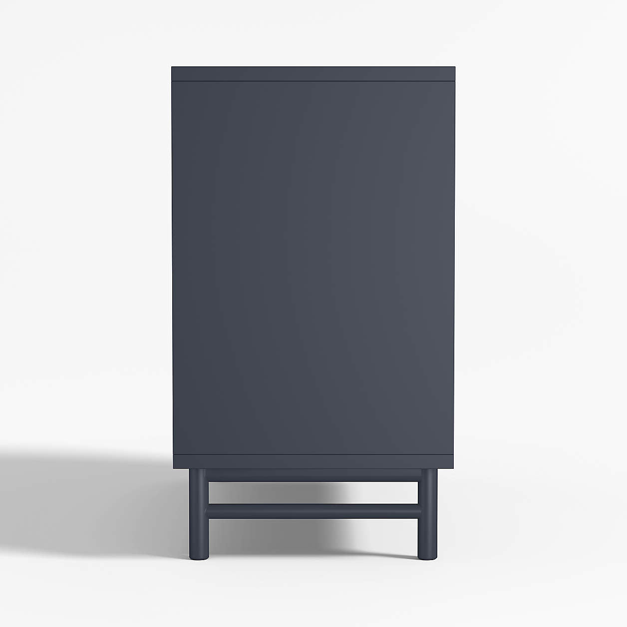 Classic 44" Deep Navy Blue Wood 3-Drawer Kids Dresser with Door