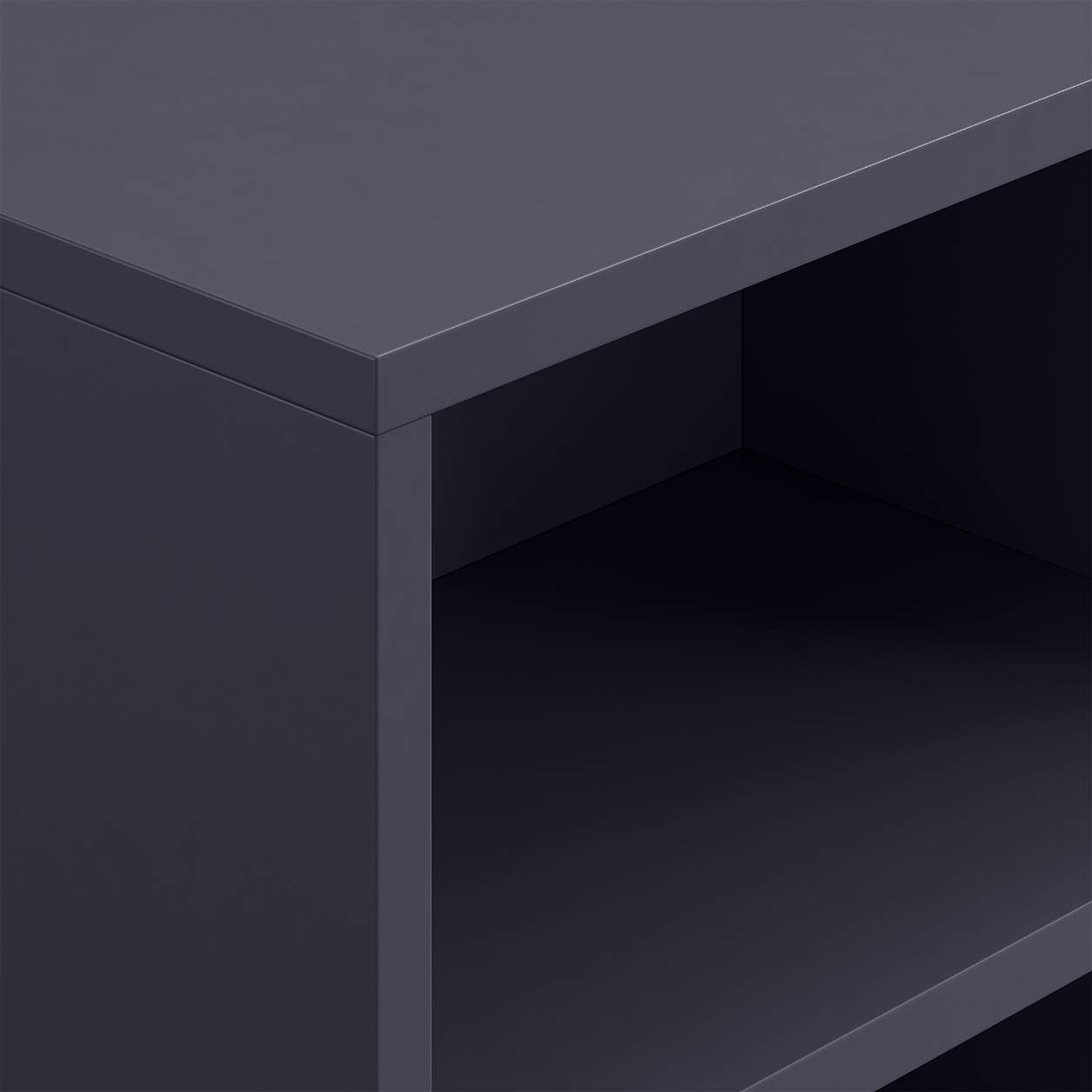 Classic 46" Deep Navy Blue Wood Kids Low Bookcase