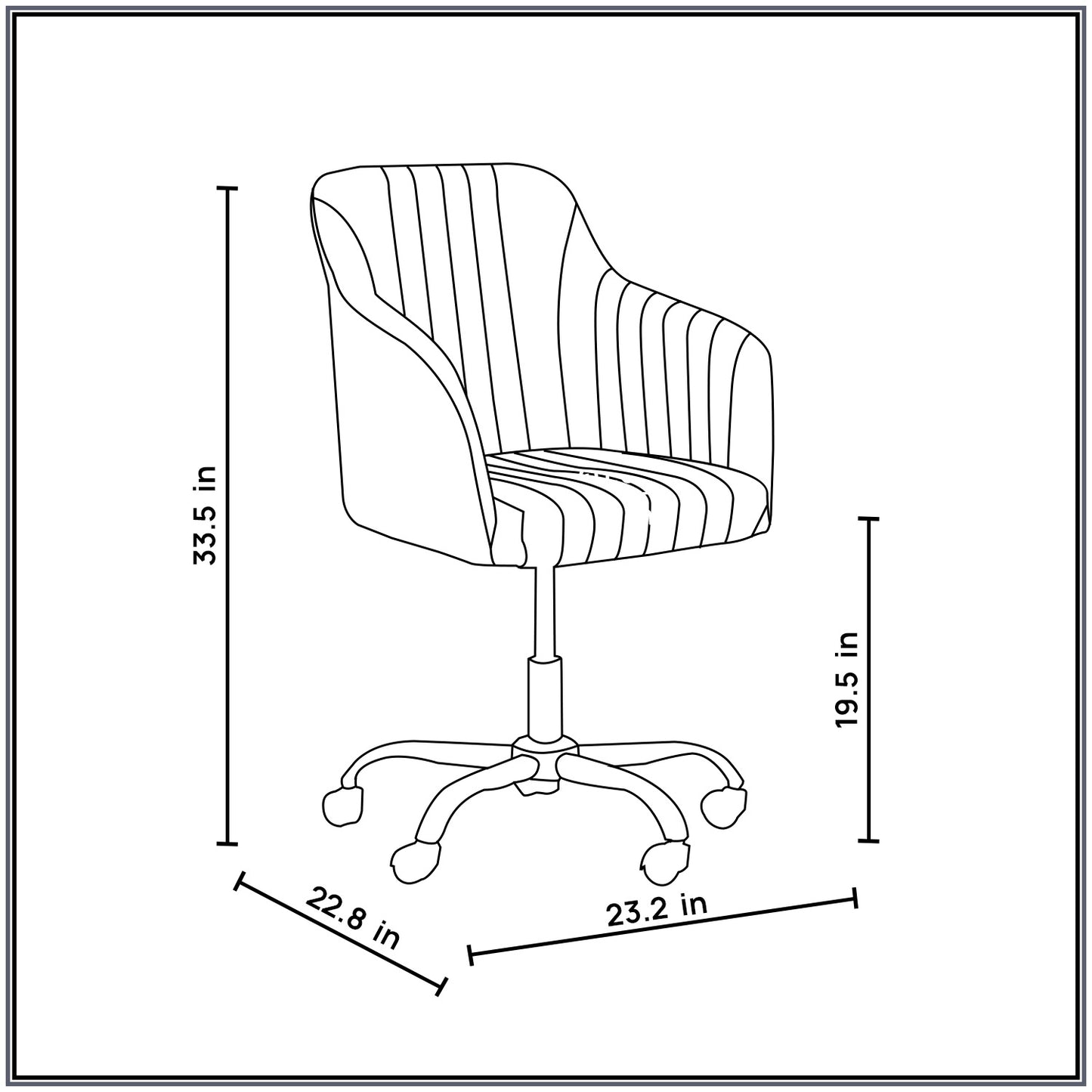 Luxurious Velvet Adjustable Office Chair With Sleek Armrest in Light Grey Color | Nestroots