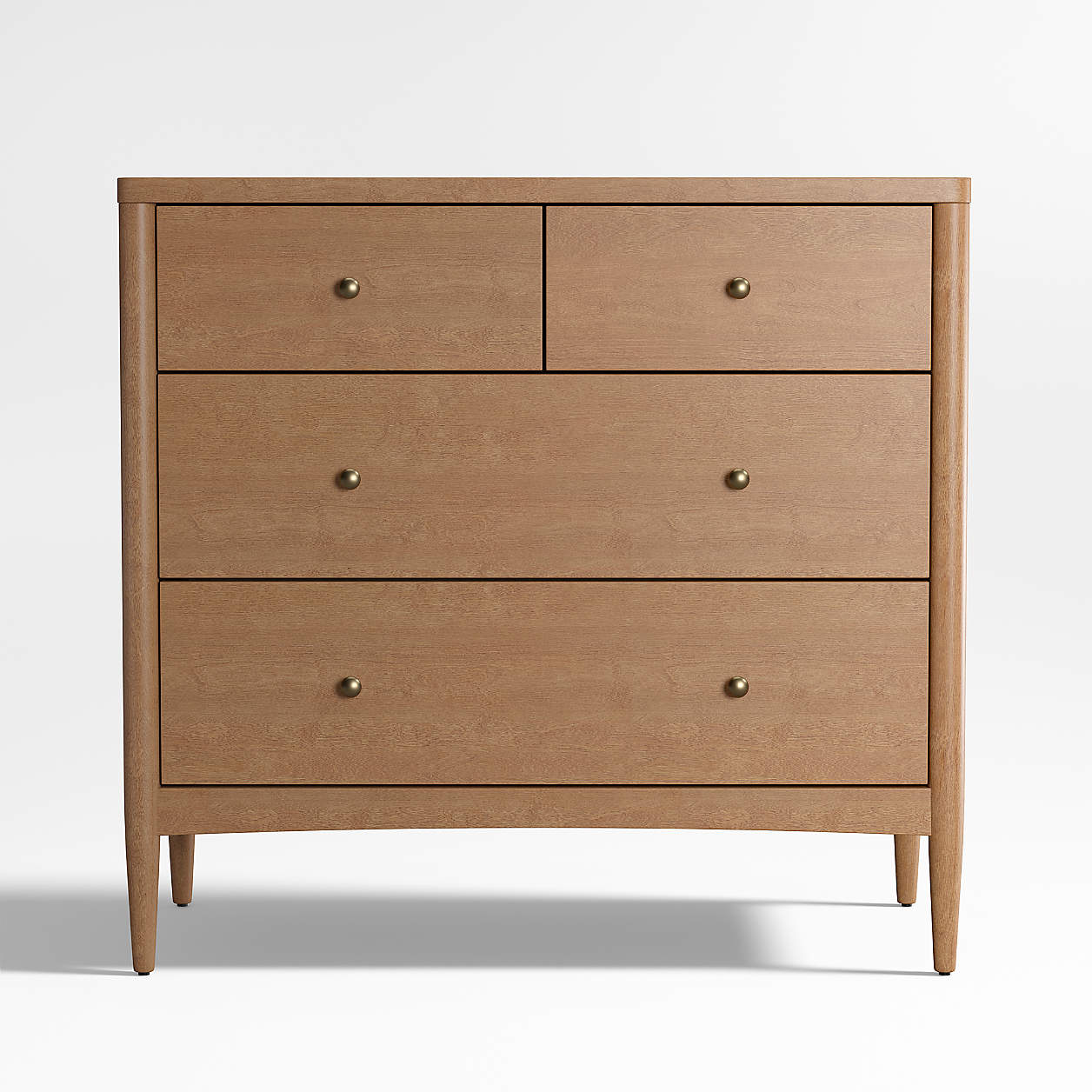 Hampshire 36" Natural Brown Wood 4-Drawer Kids Dresser