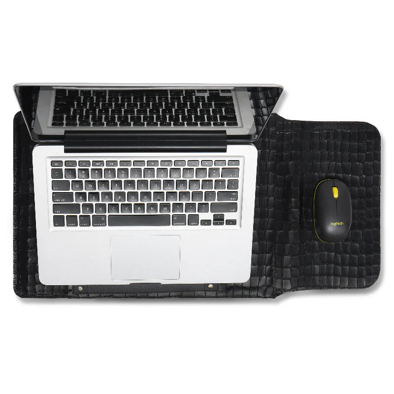 Crocodile Leather Laptop Sleeve