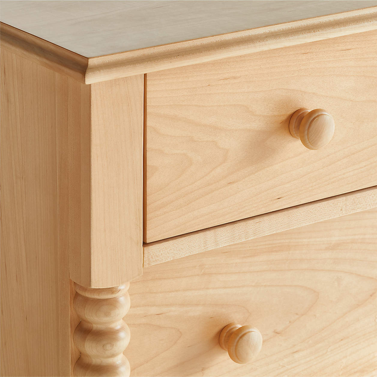 Jenny Lind 54" Maple Wood Wide 7-Drawer Kids Dresser