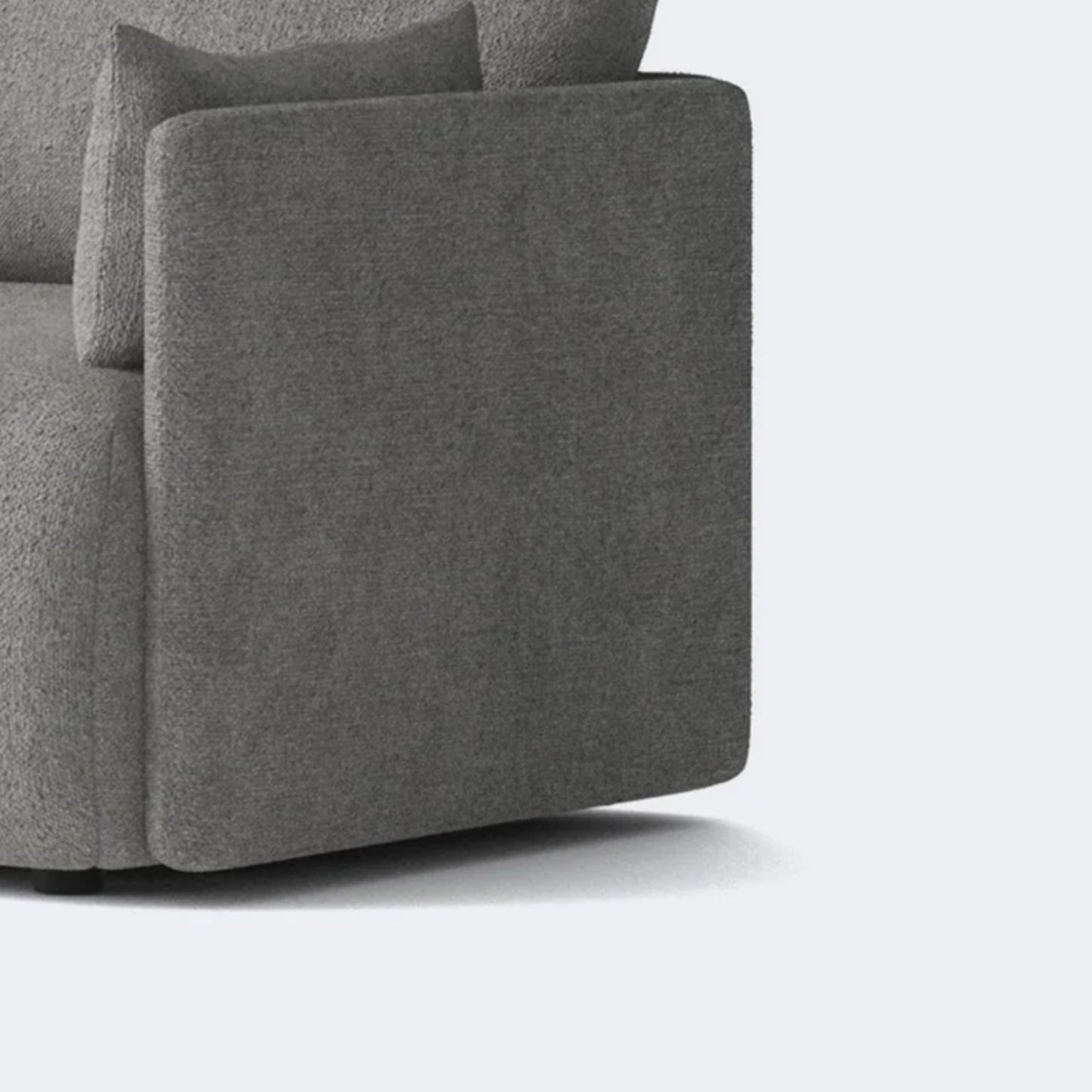 CozyChic Grey Boucle Accent Sofa