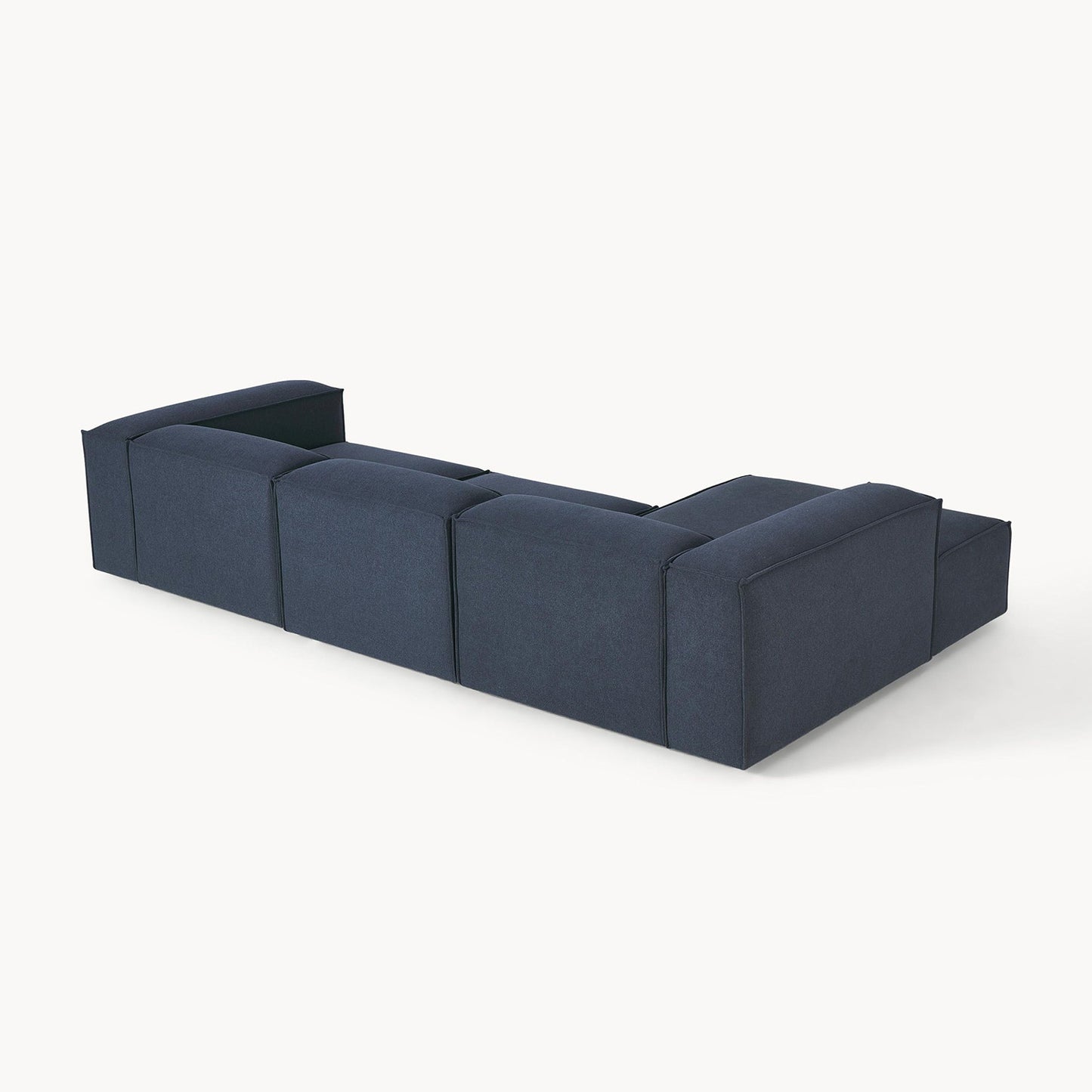 ElegantEdge 3 Seater Navy Blue L Shaped Sofa