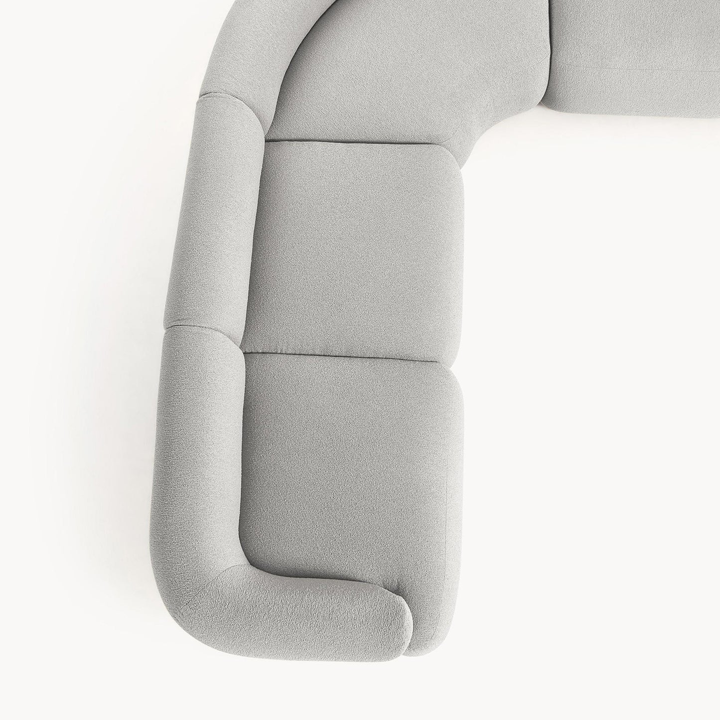 ZenLiving 5 Seater Sofa Boucle Grey