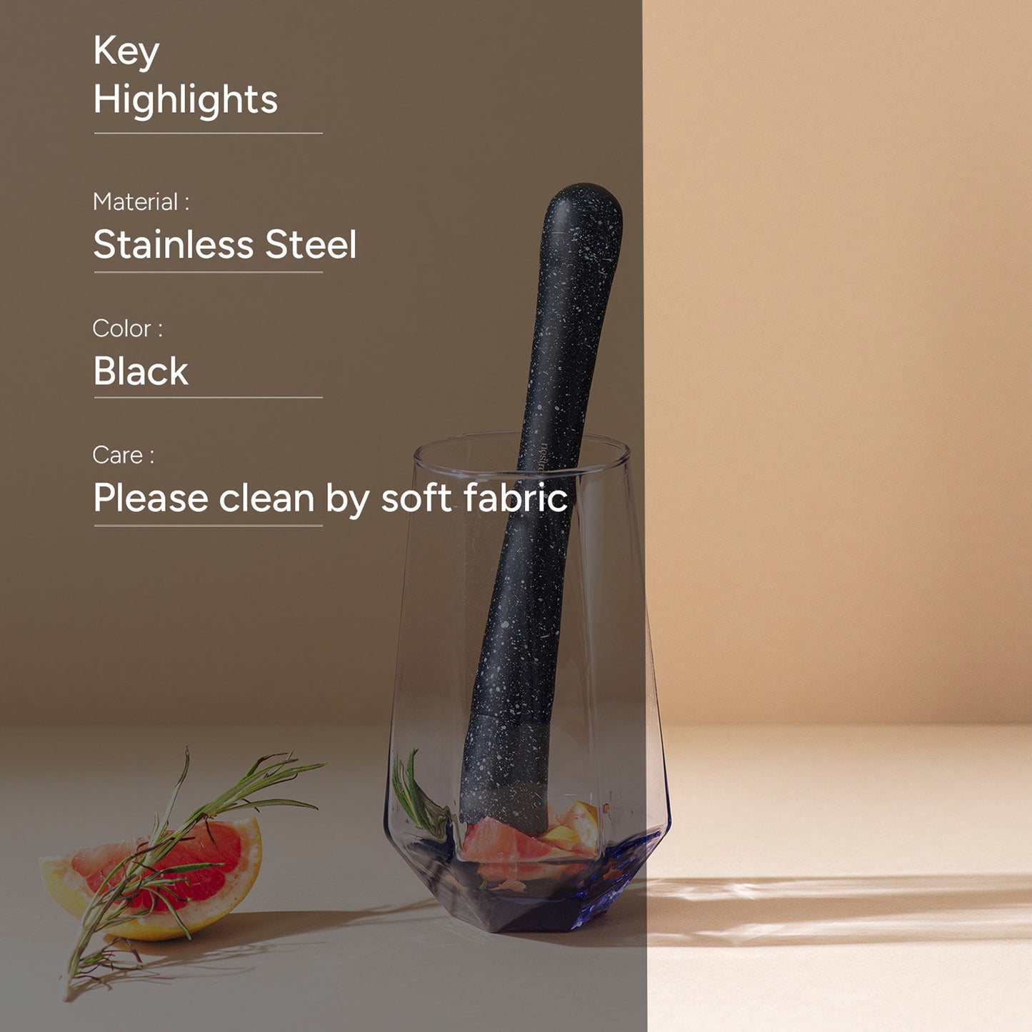 The Masterfull Muddler Matte Black Speckled