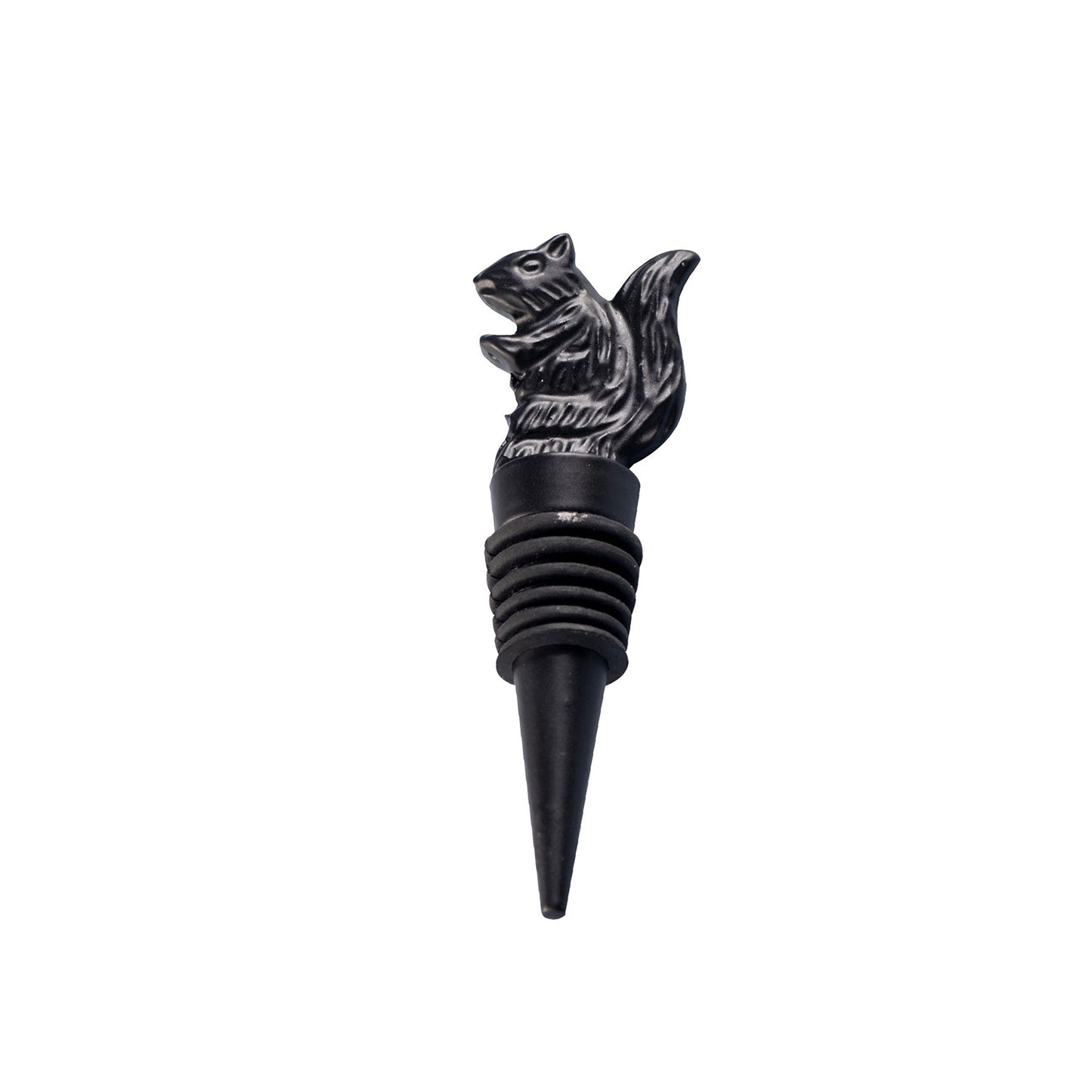 The Squirrel Bottle Stopper Matte Black