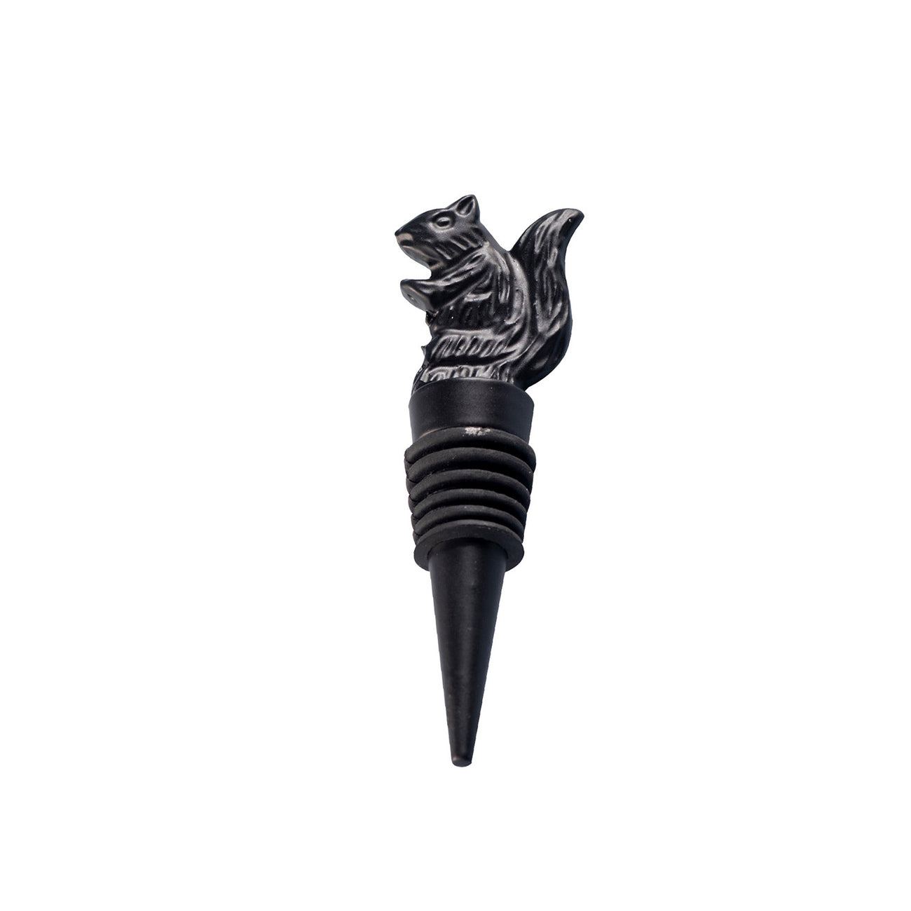 The Squirrel Bottle Stopper Matte Black
