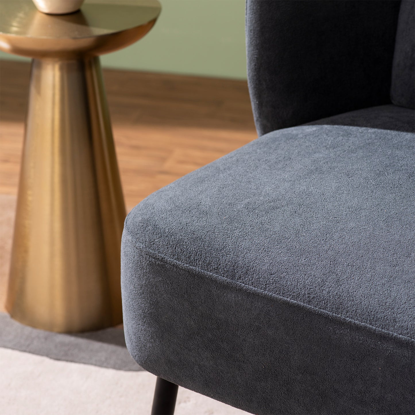 Stormy Comfort Boucle Lounge Chair in Grey Color | Nestroots