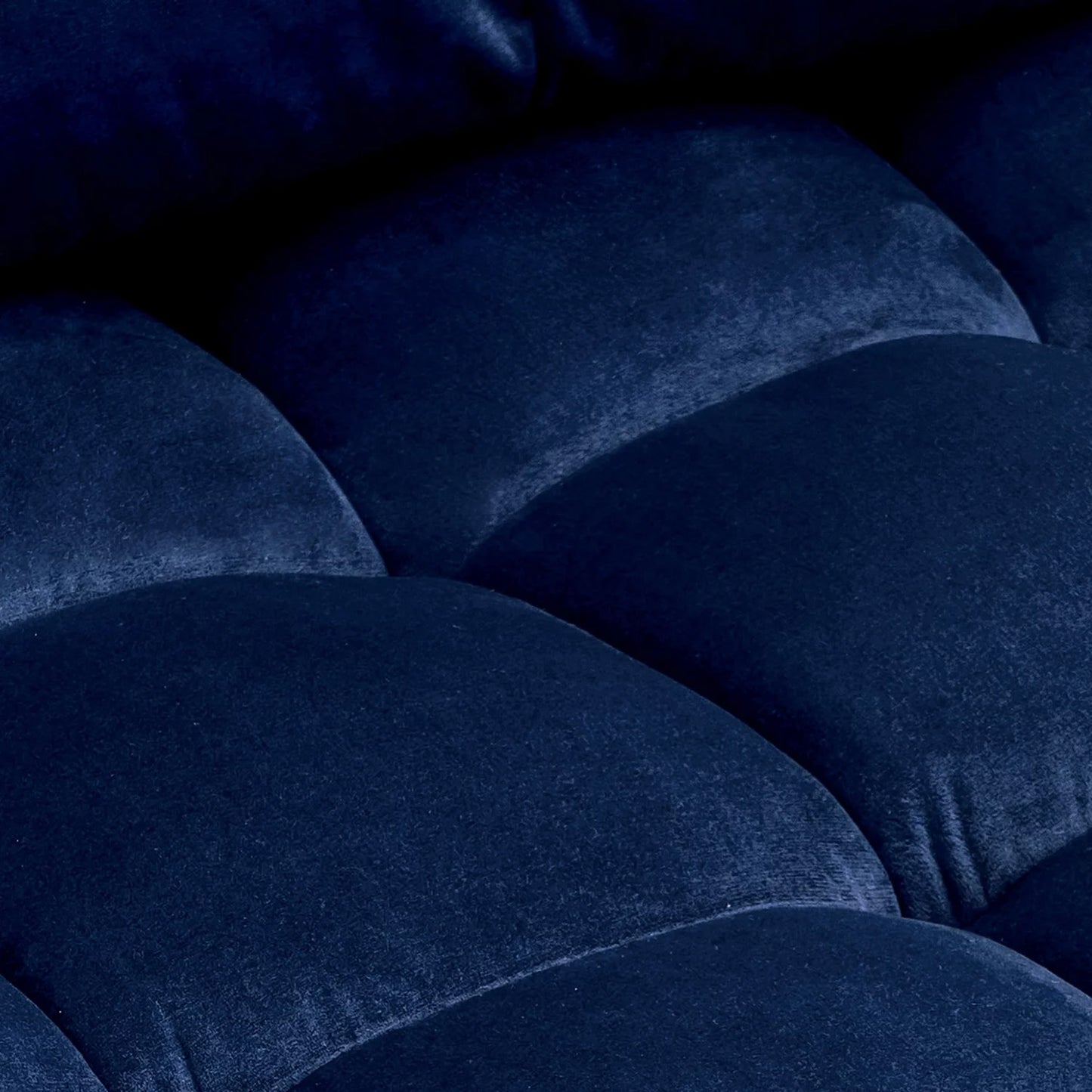 Luxurious Velvet Chair With Ottoman Footrest Blue