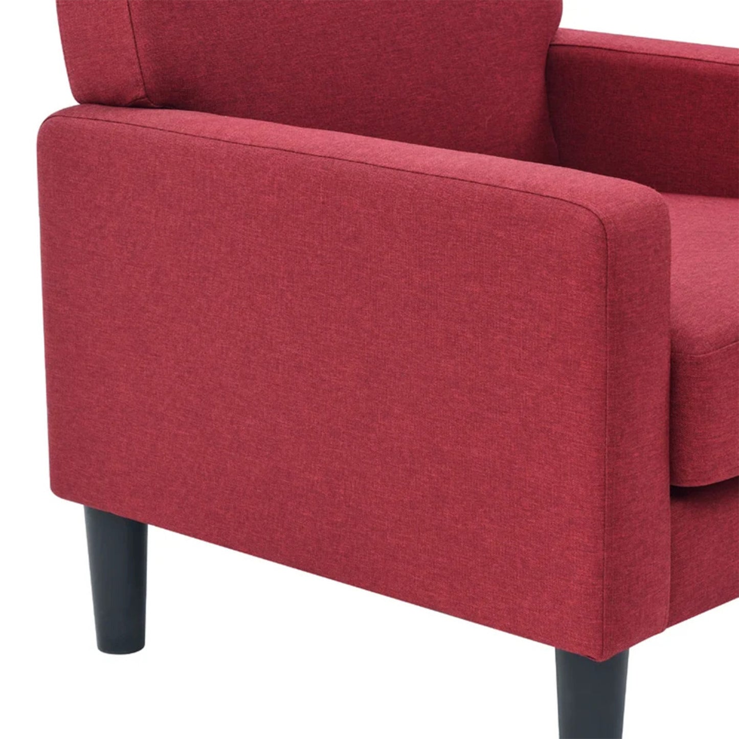 Opulent Accent Chairs With Ottoman Footrest Red