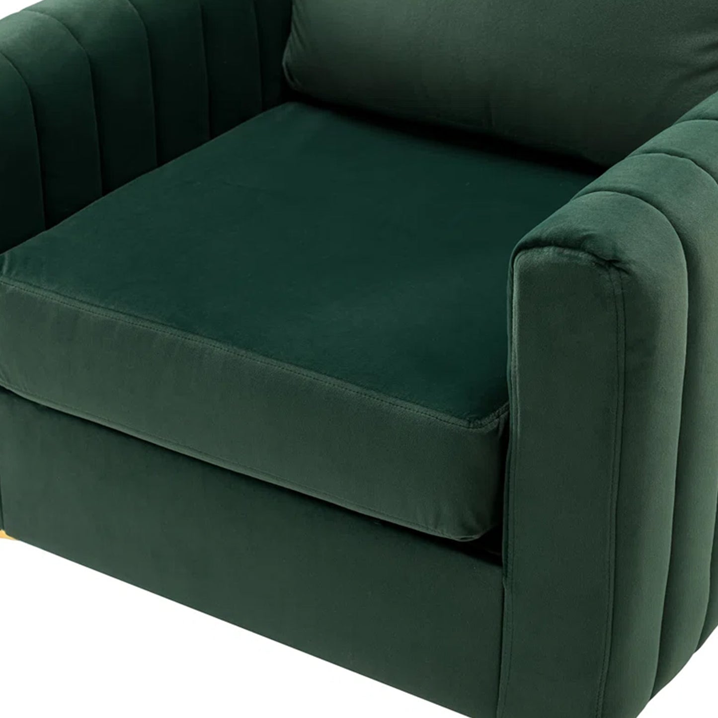 Luxurious Velvet Accent Chair Gold Green