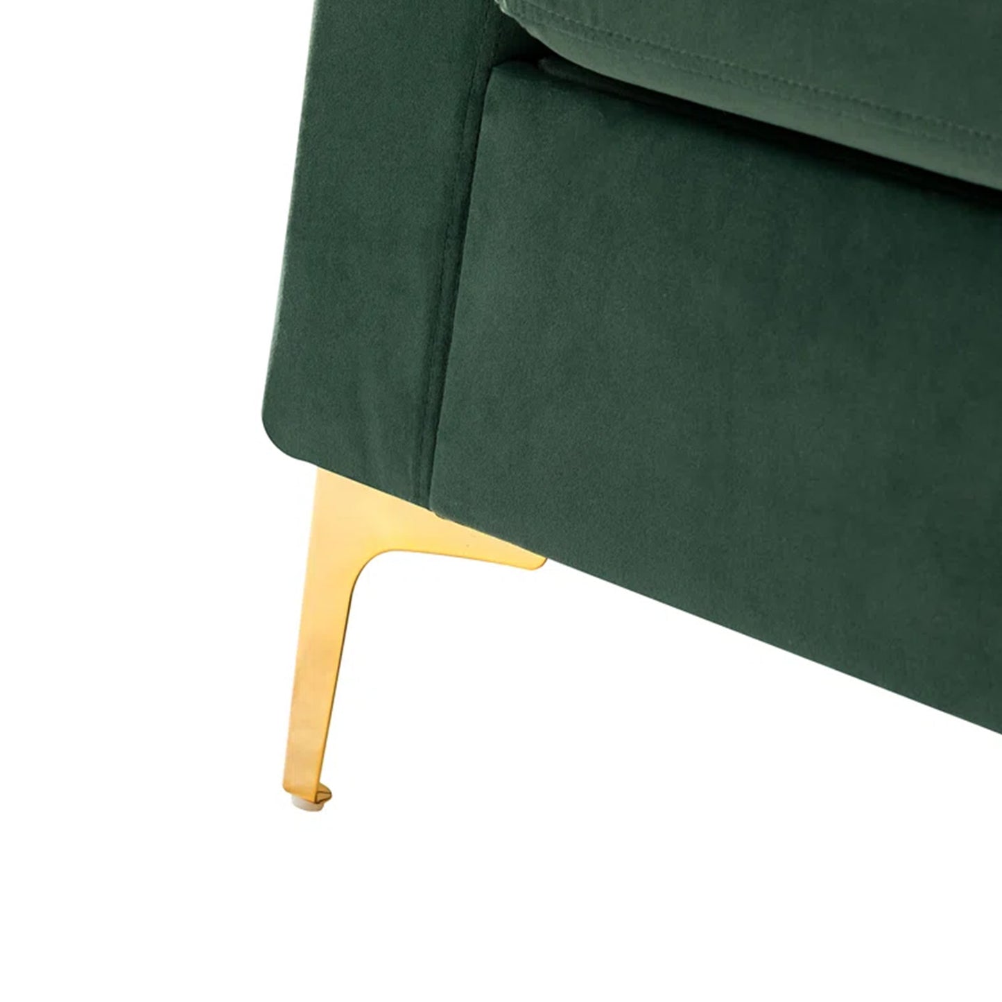 Luxurious Velvet Accent Chair Gold Green